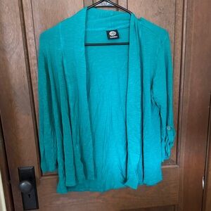 Sonoma Turquoise Open Front Cardigan